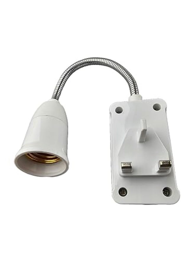 Narken Lamp Bulb  Holder with Switch and universal socket adapter 360° angle turn or night lamp holder White Color. - Image 2